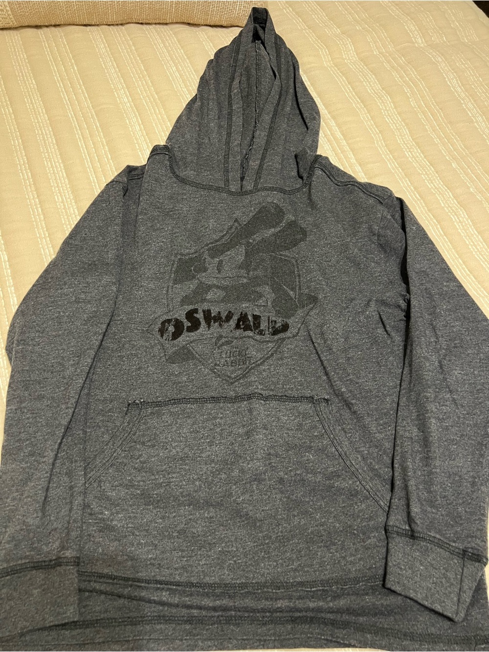 Disney Oswald Dark Gray Hooded Sweatshirt
